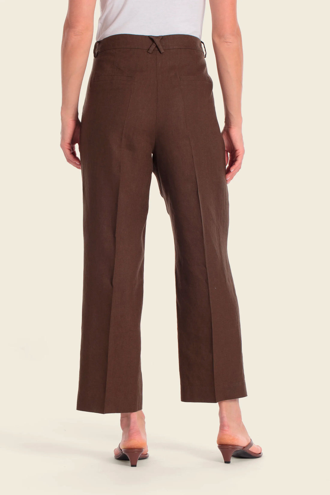 Gerry Weber Brown Chestnut Women Cotton Capri Trouser SKU: N67117_357 Image 02