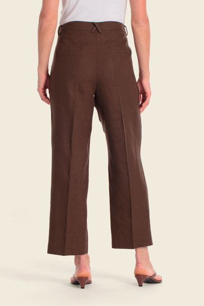 Gerry Weber Brown Chestnut Women Cotton Capri Trouser SKU: N67117_357 Image 02