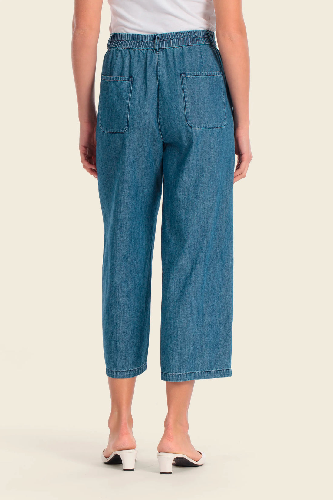 Gerry Weber Blue Medium Denim Women Wide Trouser SKU: N67151_396 Image 02