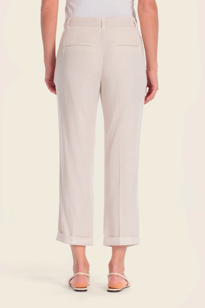Gerry Weber Sand Shell 0 Beige Cropped Chino Trousers SKU: N67181_671 Image 02