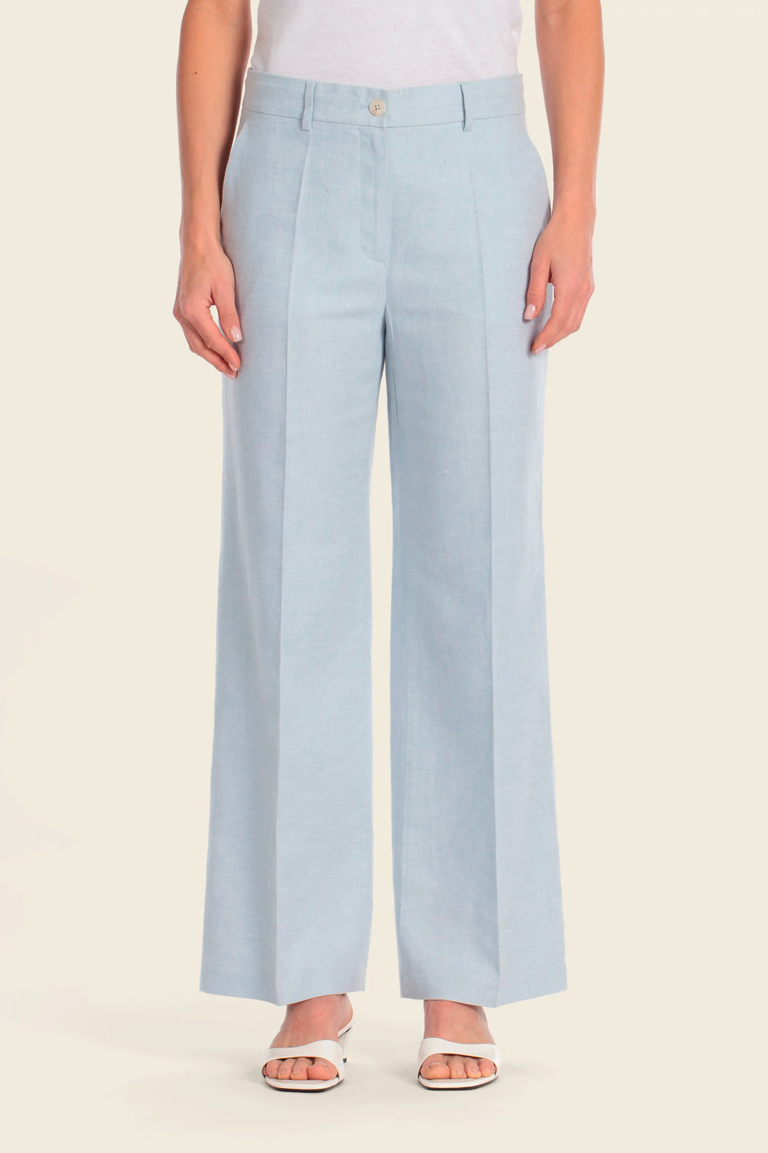 Gerry Weber Blue Sky 0 Linen Blend Dress Trousers SKU: N67700_125 Image 01