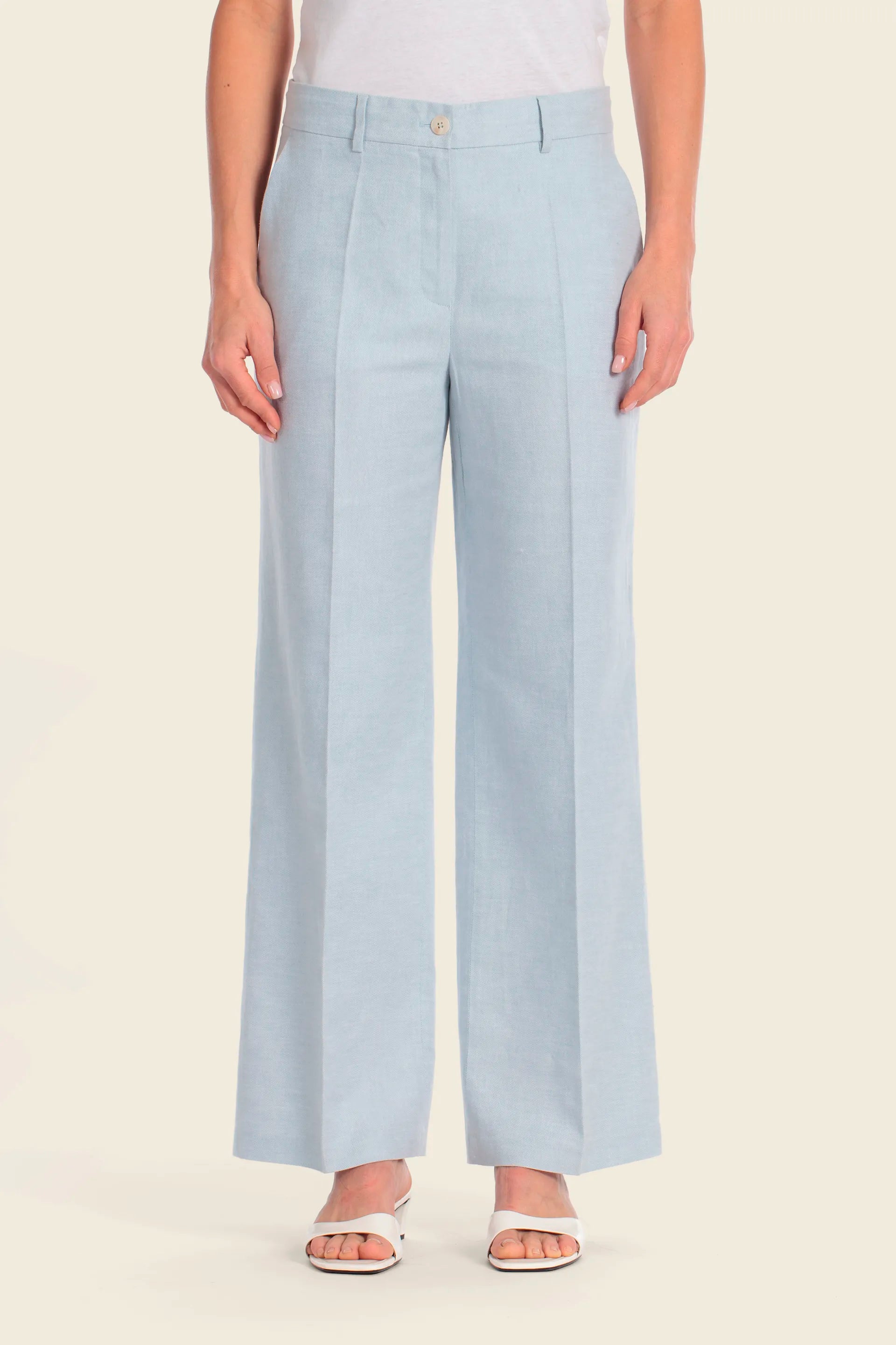 Gerry Weber Blue Sky 0 Linen Blend Dress Trousers SKU: N67700_125 Image 01