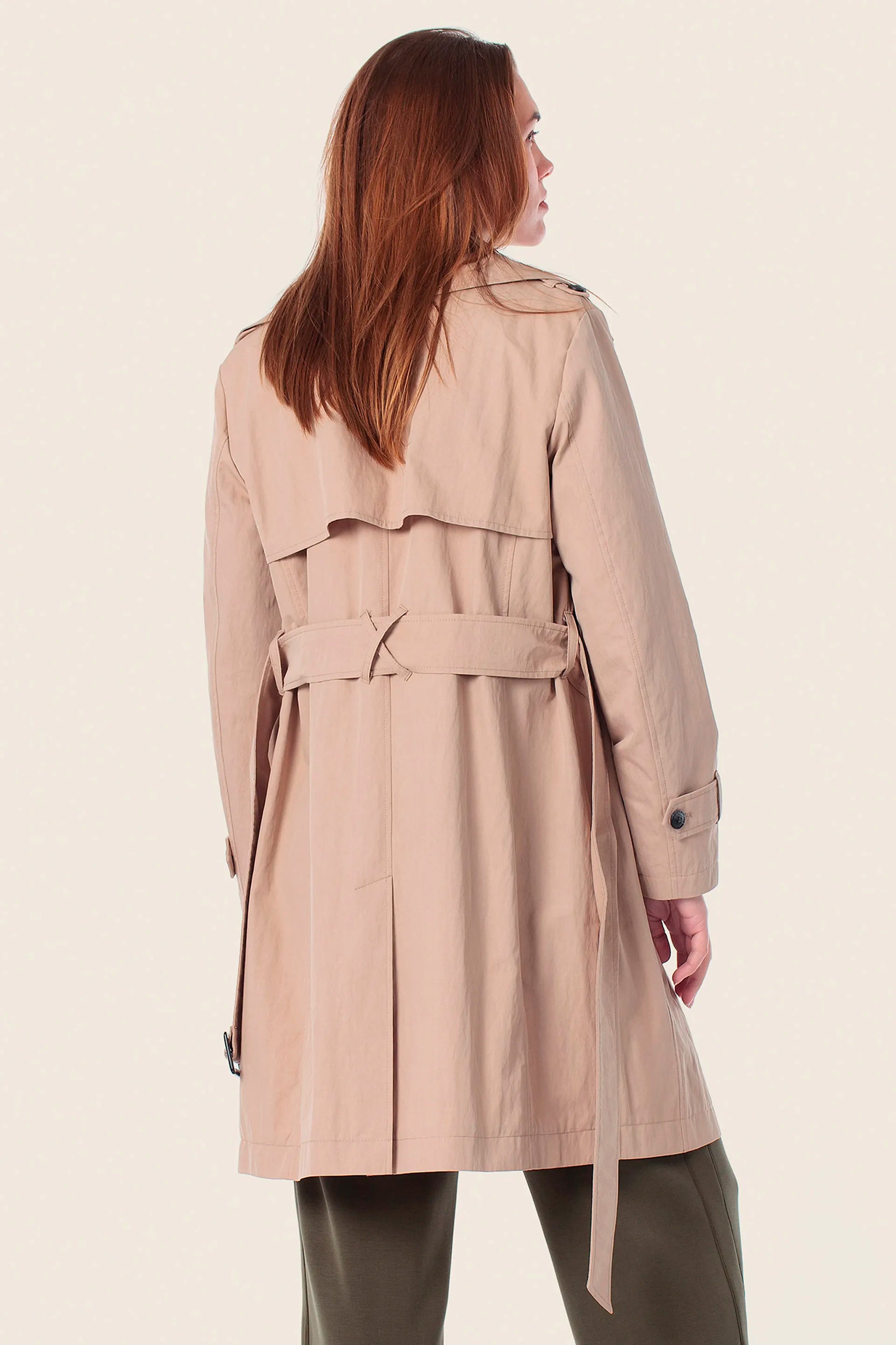 Gerry Weber Beige Camel 0 Long Beige Trench Coat SKU: N68204_144 Image 02