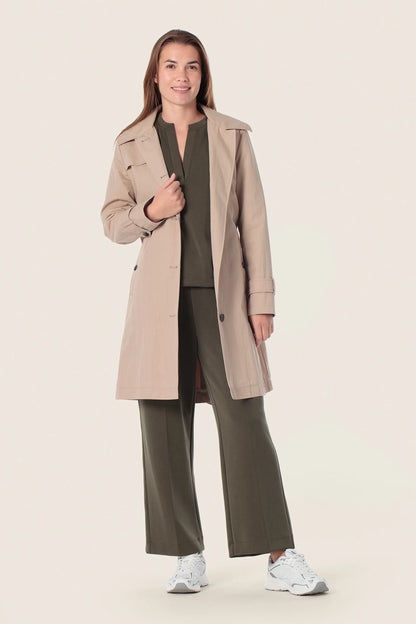 Gerry Weber Beige Camel 0 Long Beige Trench Coat SKU: N68204_144 Image 03
