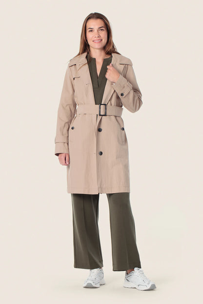 Gerry Weber Beige Camel 0 Long Beige Trench Coat SKU: N68204_144 Image 05