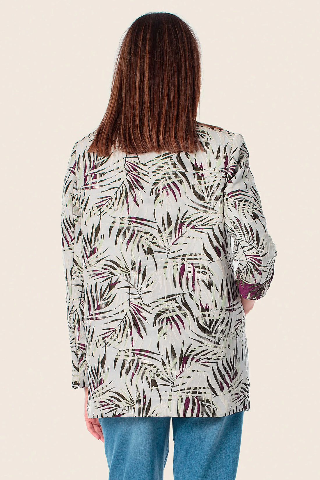 Gerry Weber Green Safari 0 Long Printed Blazer SKU: N68506_256 Image 02