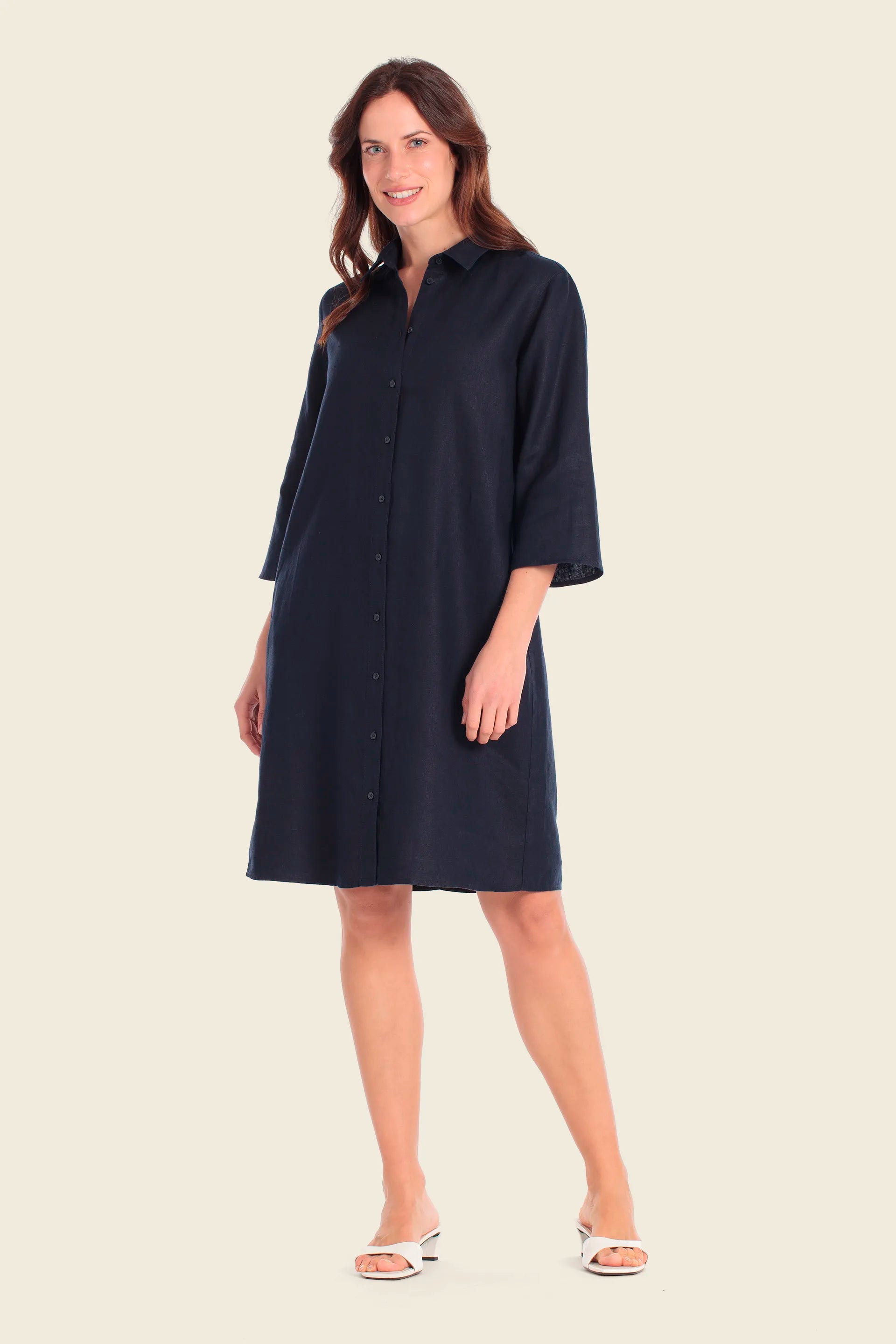 Gerry Weber Blue Navy 0 Blue Shirt Style Dress SKU: N68520_104 Image 01