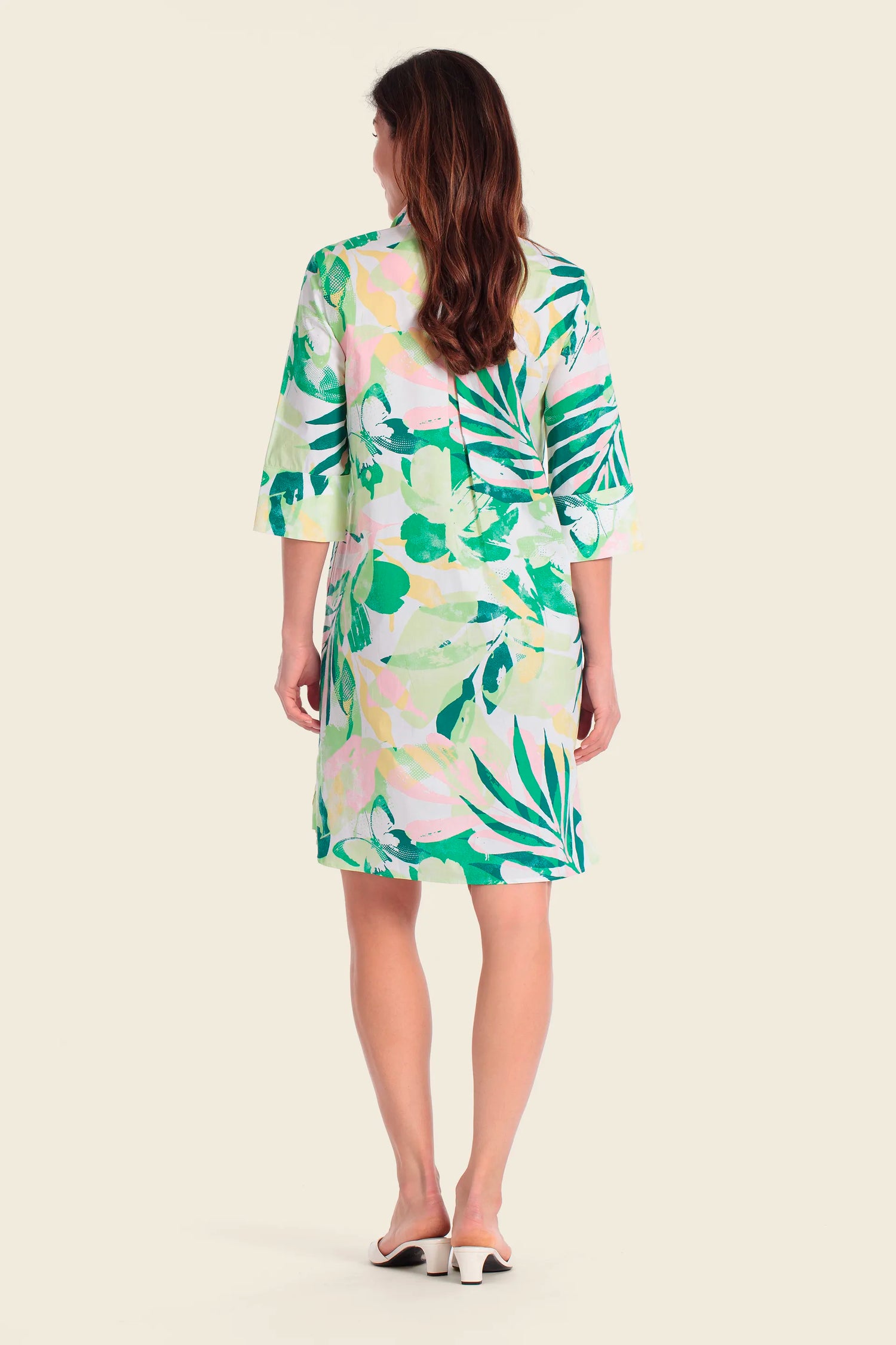 Gerry Weber Butterfloral Print 0 Shirt Style Printed Dress SKU: N68531_623 Image 02