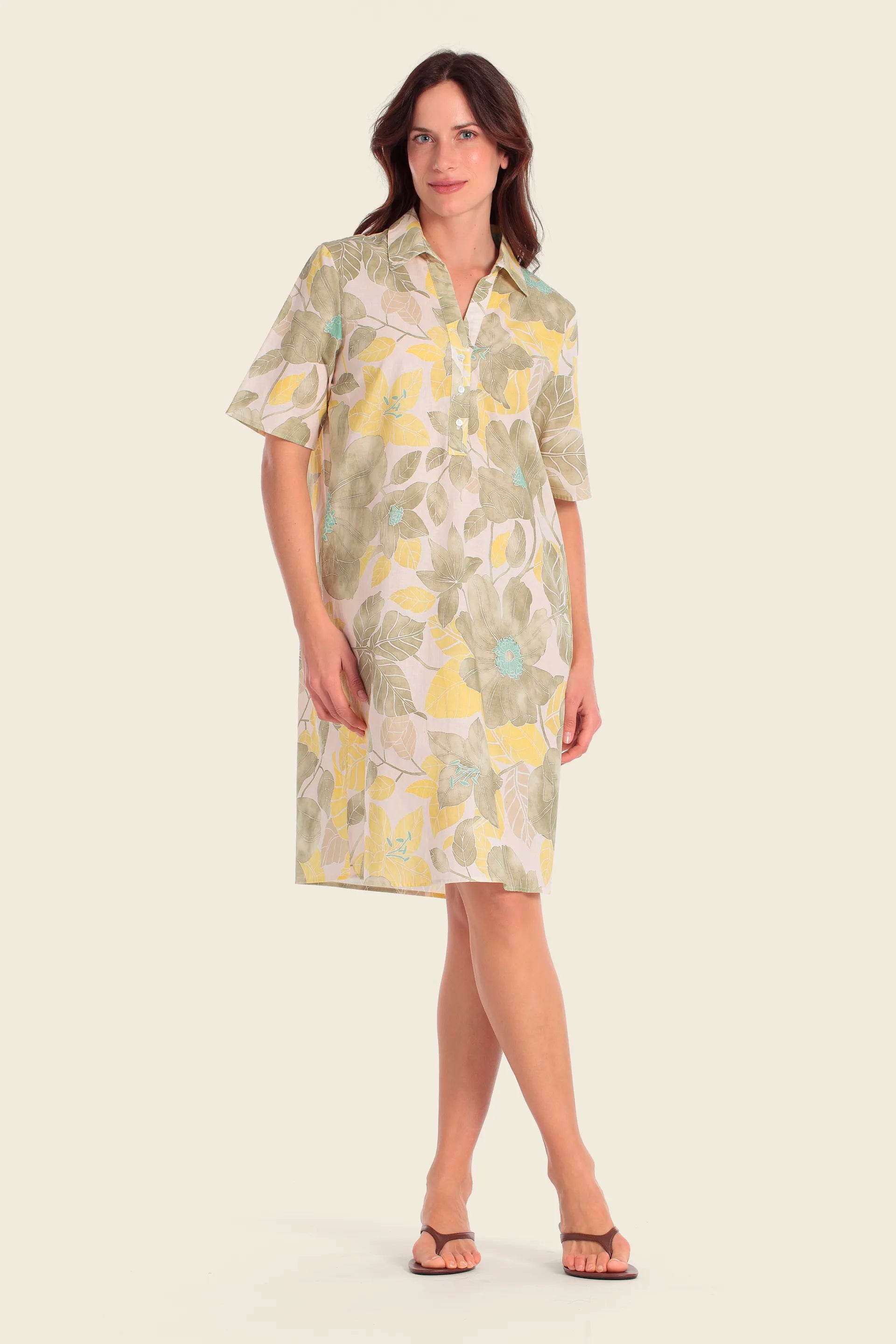 Gerry Weber Blossom Print 0 Shirt Style Printed Dress SKU: N68649_622 Image 01