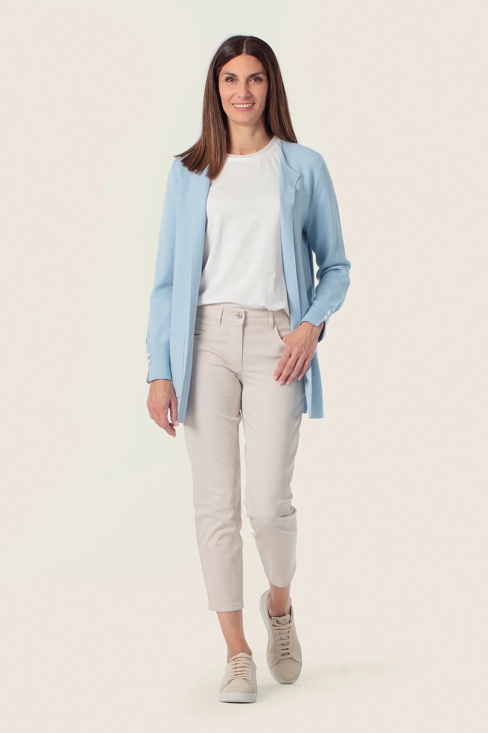 Gerry Weber Blue Sky 0 Blue Knitted Cardigan SKU: N68770_125 Image 03