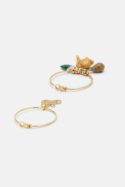 Luisa Spagnoli Toni Verdi/Giallo/Oro Women Nandu - Charm Earrings SKU: NANDU_3254 0002 Image 03