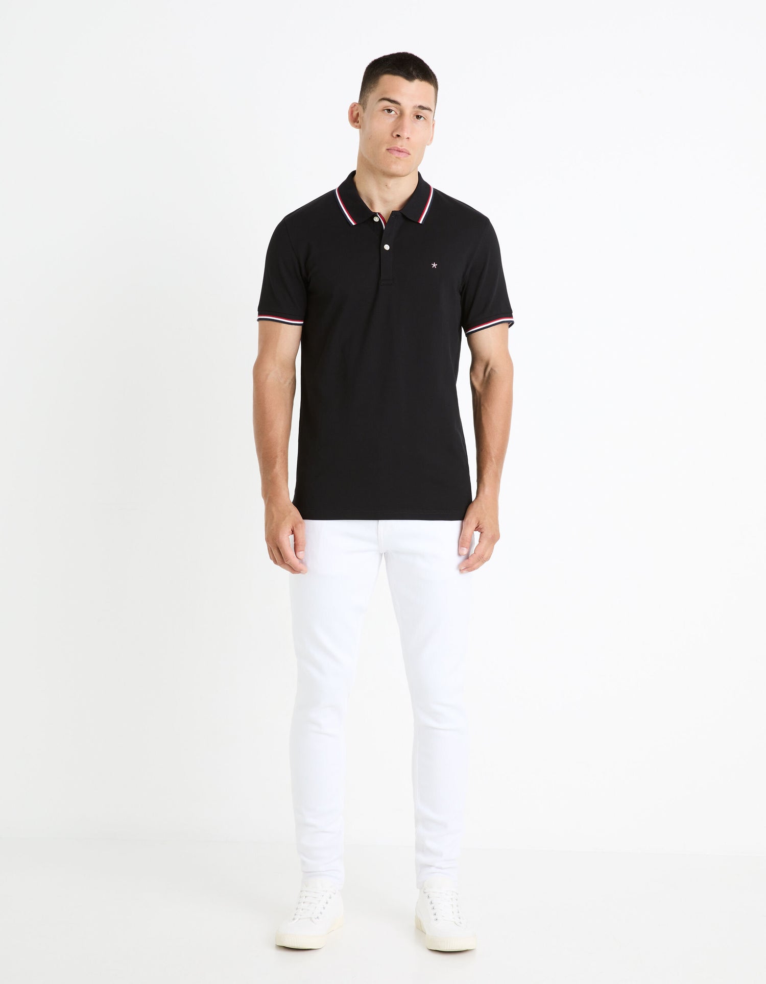 Stretch Cotton Slim Pique Polo Shirt_03