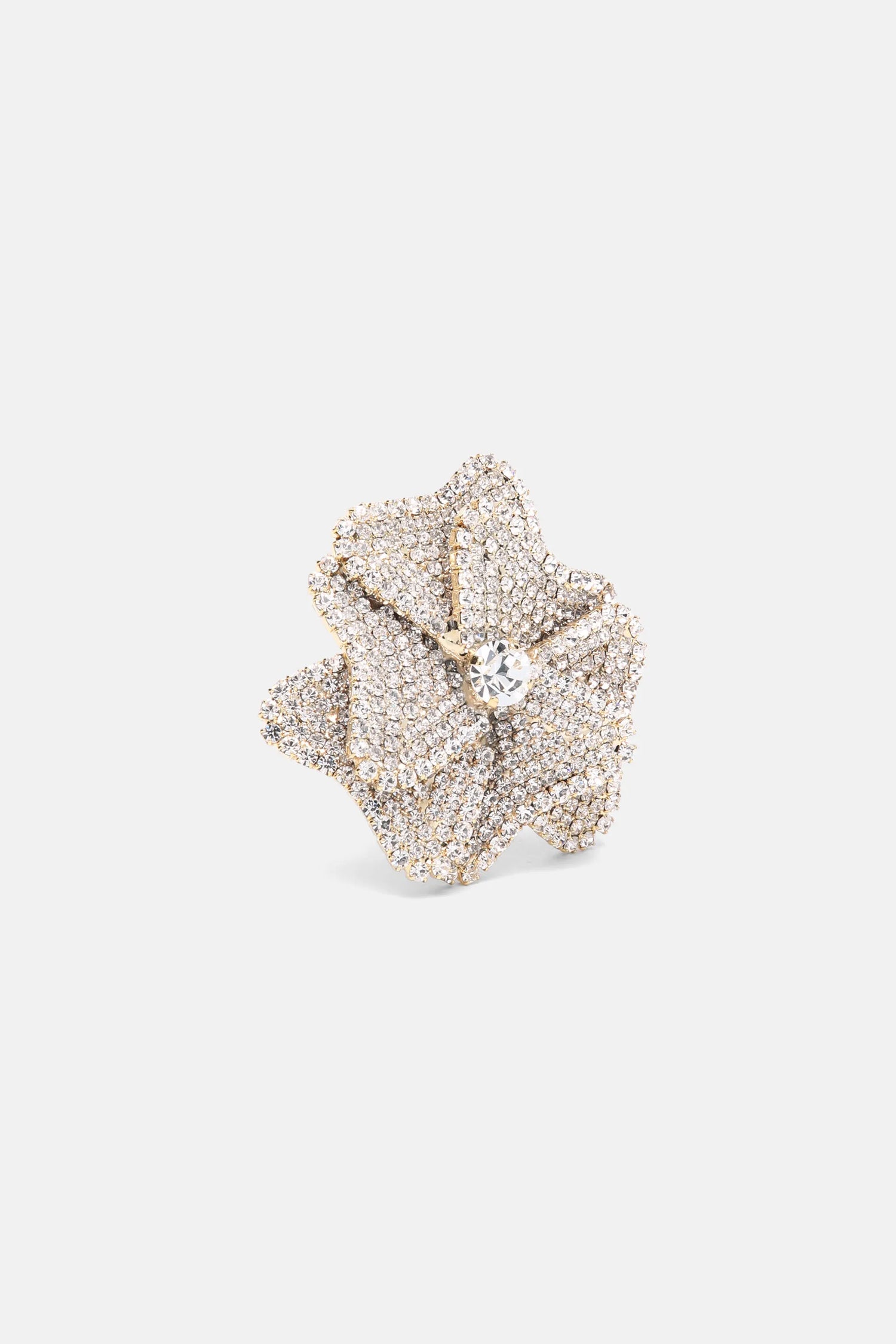 Luisa Spagnoli Nickel/Oro Women Nellore - Floral PavŽ Brooch SKU: NELLORE_0001 0002 Image 03