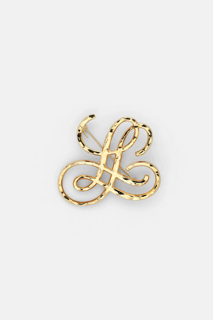 Luisa Spagnoli Oro Women Nerita - Monogram Brooch SKU: NERITA B_0002 Image 01