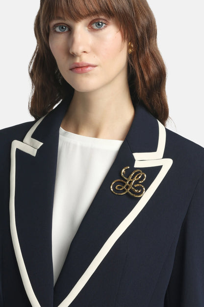 Luisa Spagnoli Oro Women Nerita - Monogram Brooch SKU: NERITA B_0002 Image 02