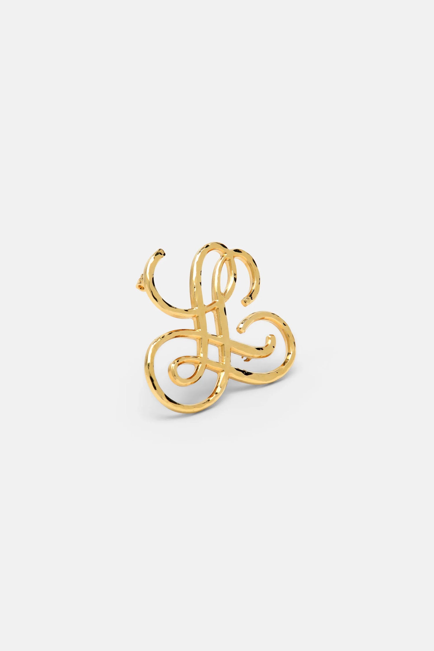 Luisa Spagnoli Oro Women Nerita - Monogram Brooch SKU: NERITA B_0002 Image 03