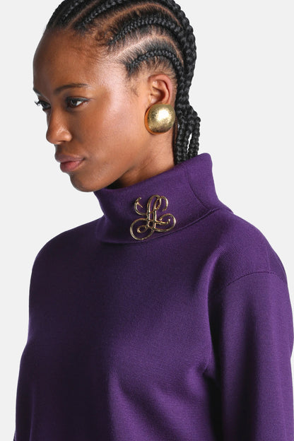 Luisa Spagnoli Oro Women Nerita - Signature Logo Brooch SKU: NERITA C_0002 Image 02