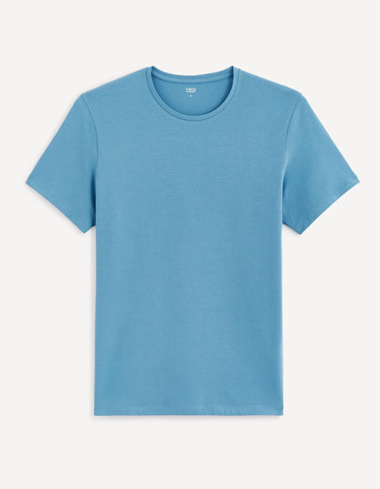 Slim-Neck Stretch Cotton T-Shirt_02