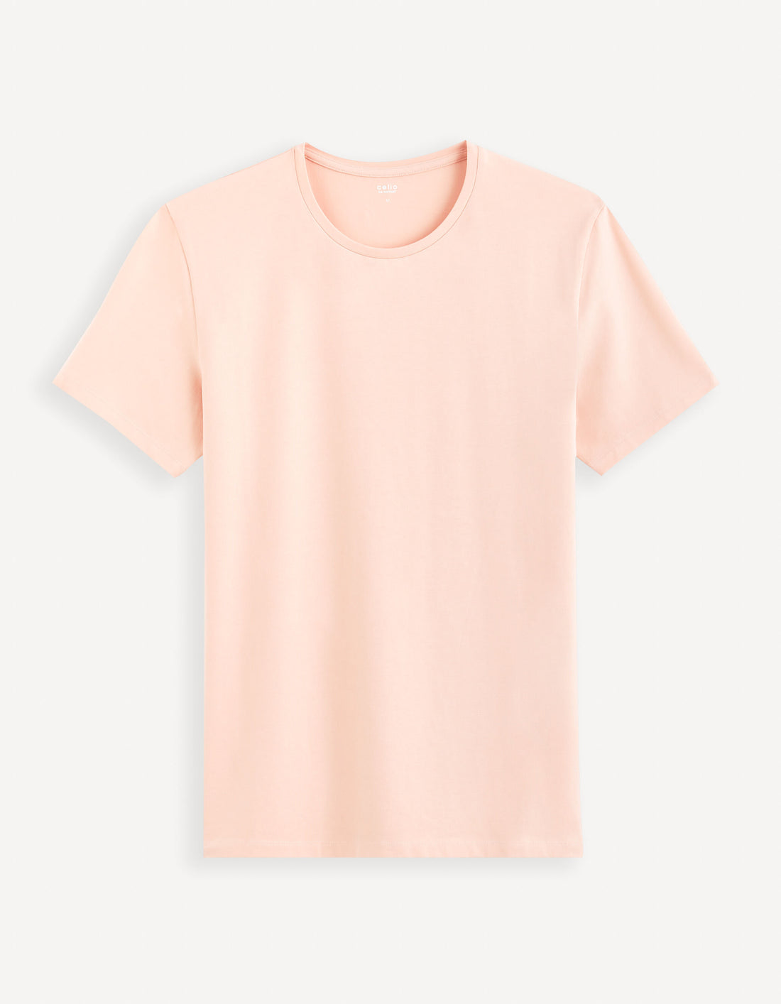 Round-Neck Stretch Cotton T-Shirt_NEUNIR_BOIS DE ROSE_02