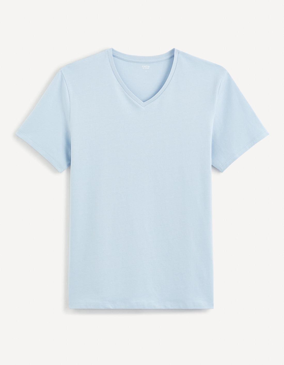 Slim Stretch V-Neck T-Shirt_NEUNIR_LIGHT BLUE 02_01