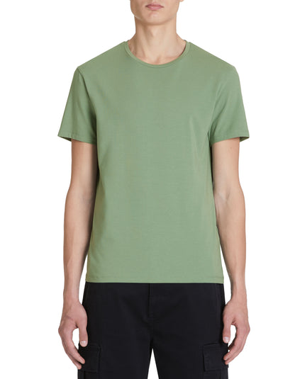 Slim-Neck Stretch Cotton T-Shirt_02