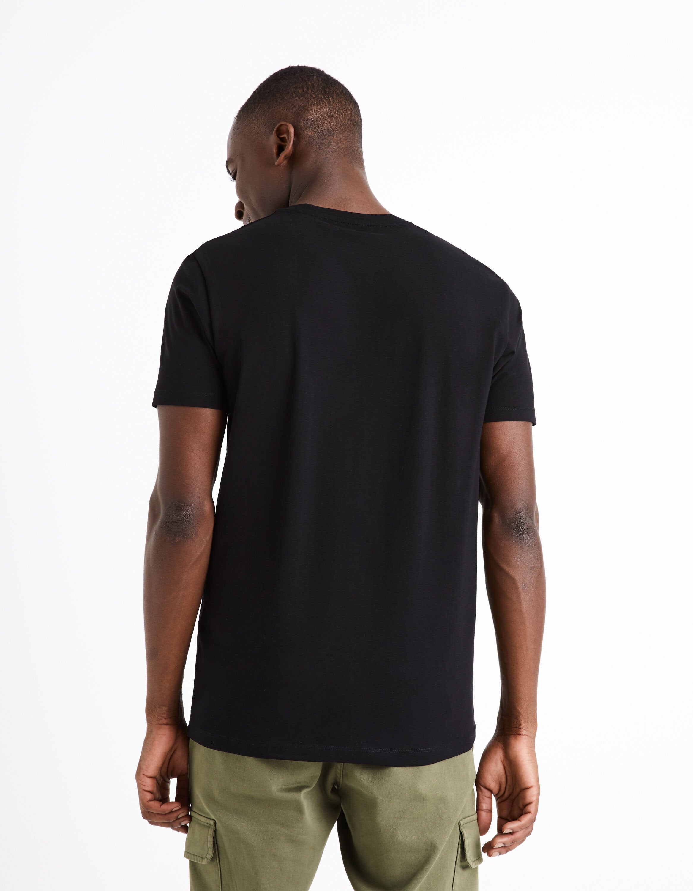 Slim-Neck Stretch Cotton T-Shirt_04