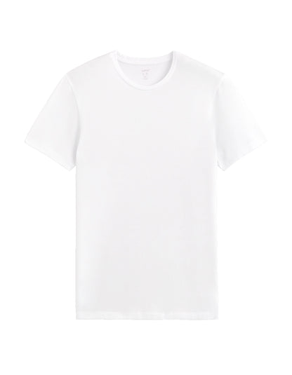 Slim-Neck Stretch Cotton T-Shirt_01