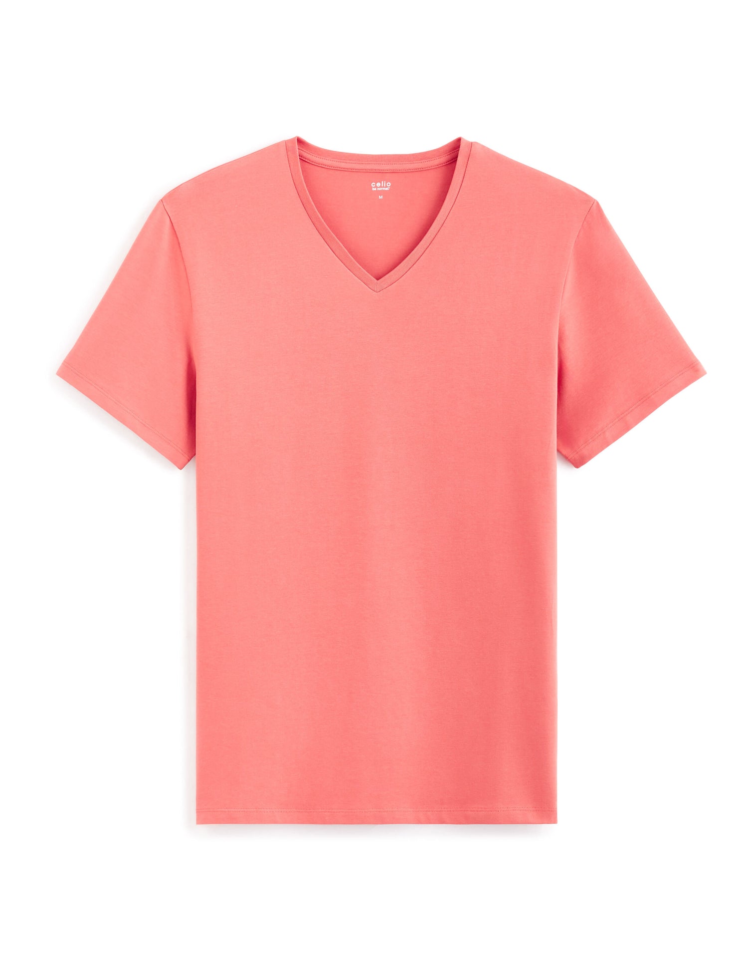 V-Collar Slim T-Shirt In Stretch Cotton_01