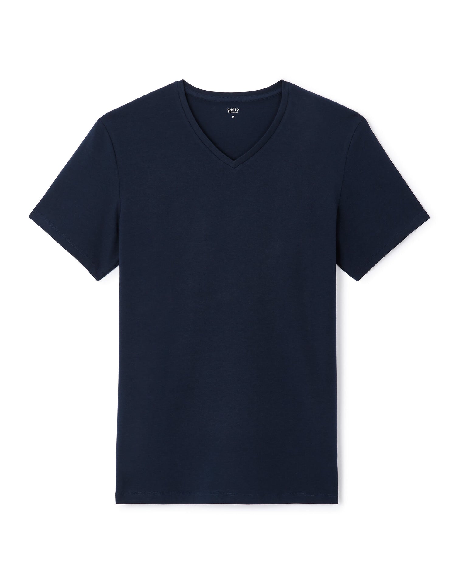 V-Collar Slim T-Shirt In Stretch Cotton_01