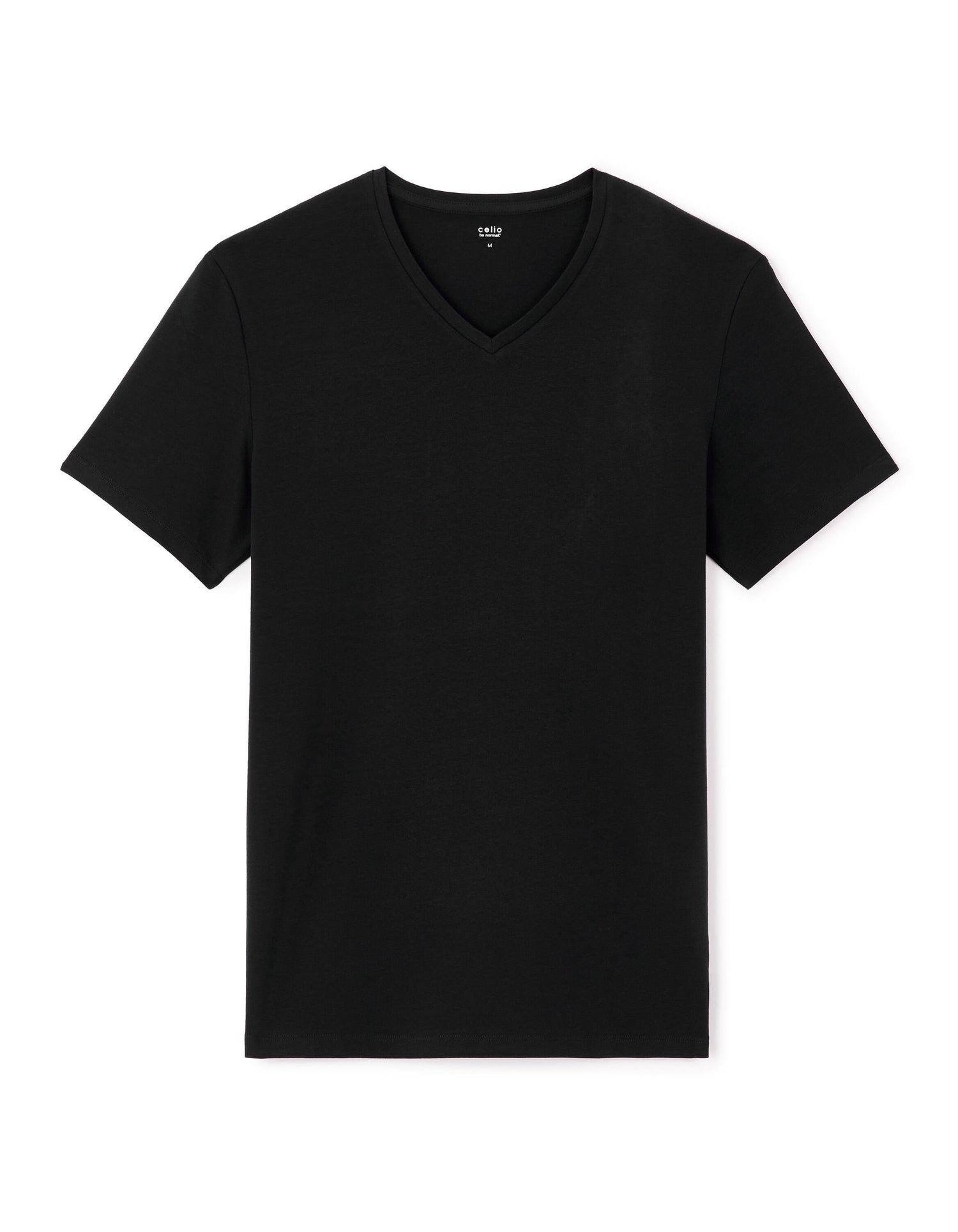 V-Collar Slim T-Shirt In Stretch Cotton_01