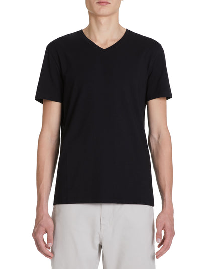 V-Collar Slim T-Shirt In Stretch Cotton_02