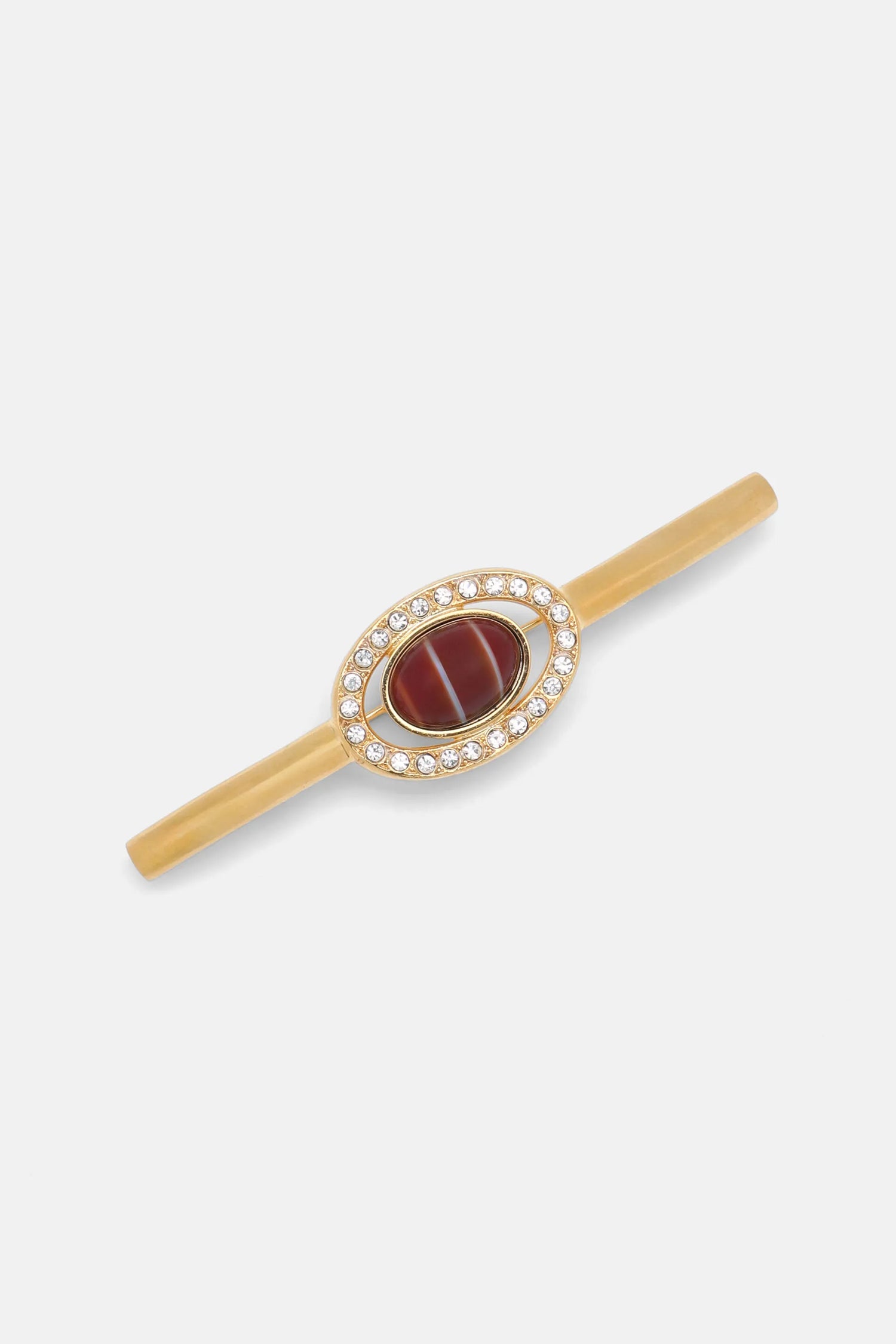 Luisa Spagnoli Rosa/Nickel/Oro Women Nipplo - Crystal-Embellished Cabochon-Effect Brooch SKU: NIPPLO_0383 0001 0002 Image 01