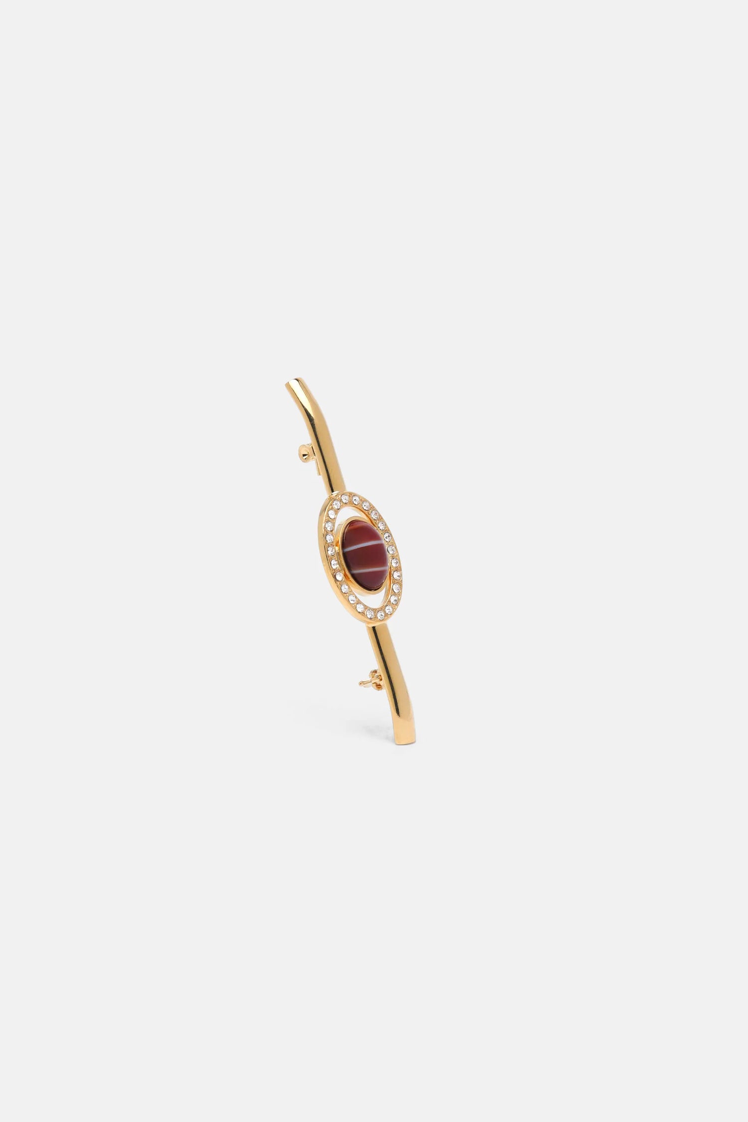 Luisa Spagnoli Rosa/Nickel/Oro Women Nipplo - Crystal-Embellished Cabochon-Effect Brooch SKU: NIPPLO_0383 0001 0002 Image 03