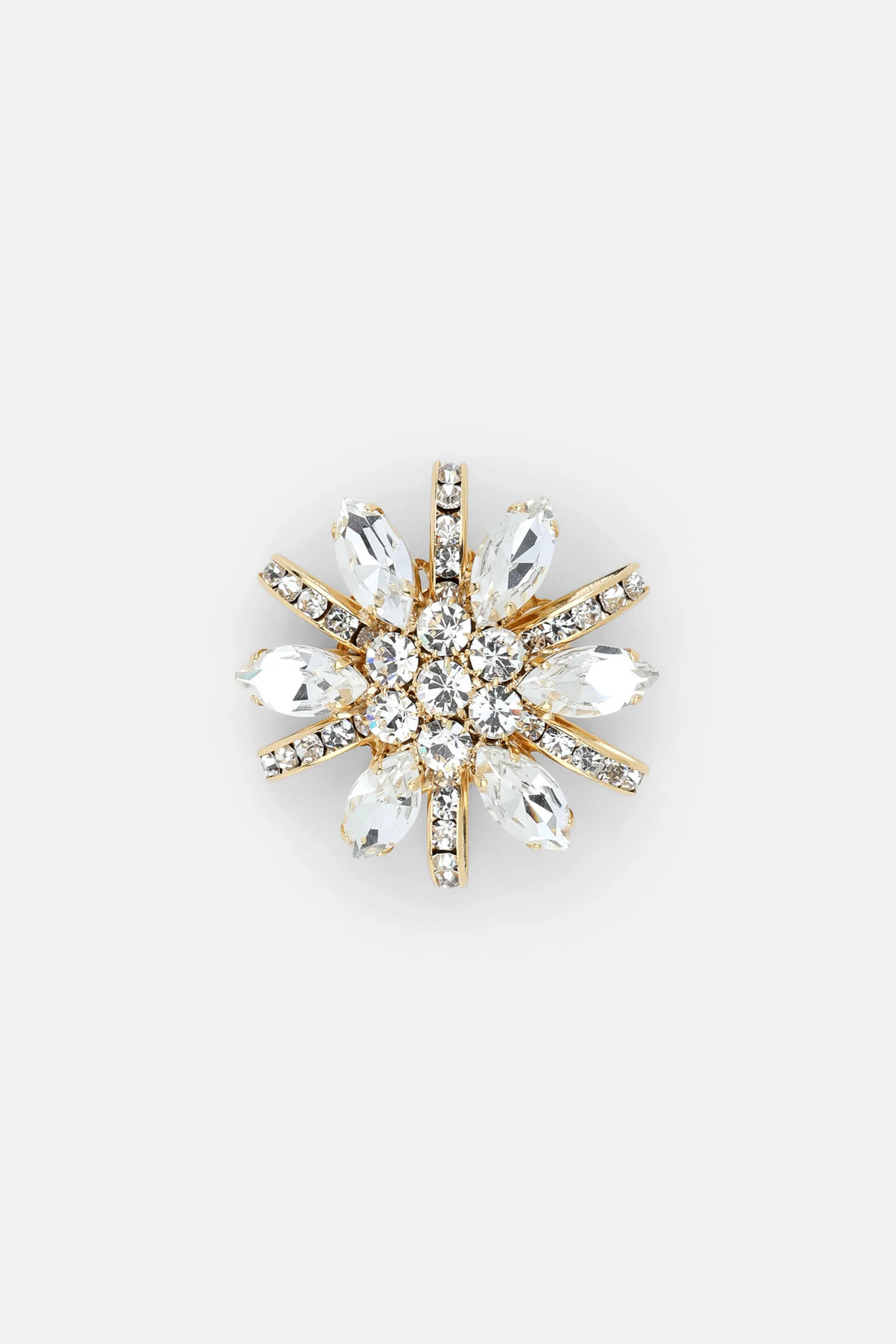 Luisa Spagnoli Nickel/Oro Women Nolles - Crystal-Embellished Brooch SKU: NOLLES_0001 0002 Image 01