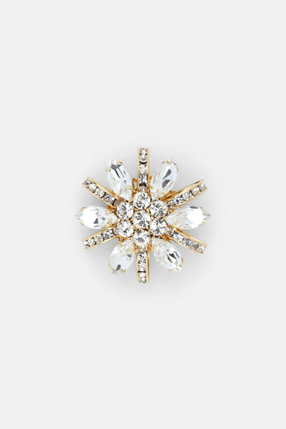 Luisa Spagnoli Nickel/Oro Women Nolles - Crystal-Embellished Brooch SKU: NOLLES_0001 0002 Image 01