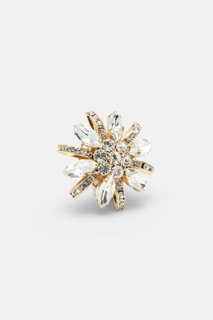 Luisa Spagnoli Nickel/Oro Women Nolles - Crystal-Embellished Brooch SKU: NOLLES_0001 0002 Image 03