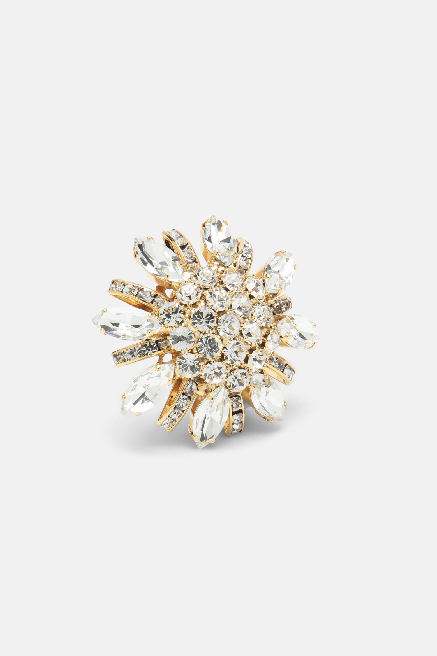 Luisa Spagnoli Nickel/Oro Women Nollet - Crystal-Embellished Brooch SKU: NOLLET_0001 0002 Image 03