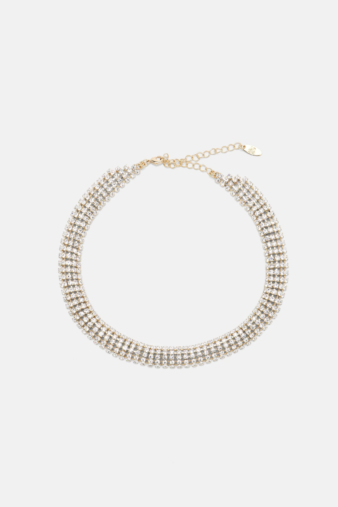 Luisa Spagnoli Nickel/Oro Women Notata - Rhinestone-Embellished Choker Necklace SKU: NOTATA_0001 0002 Image 01