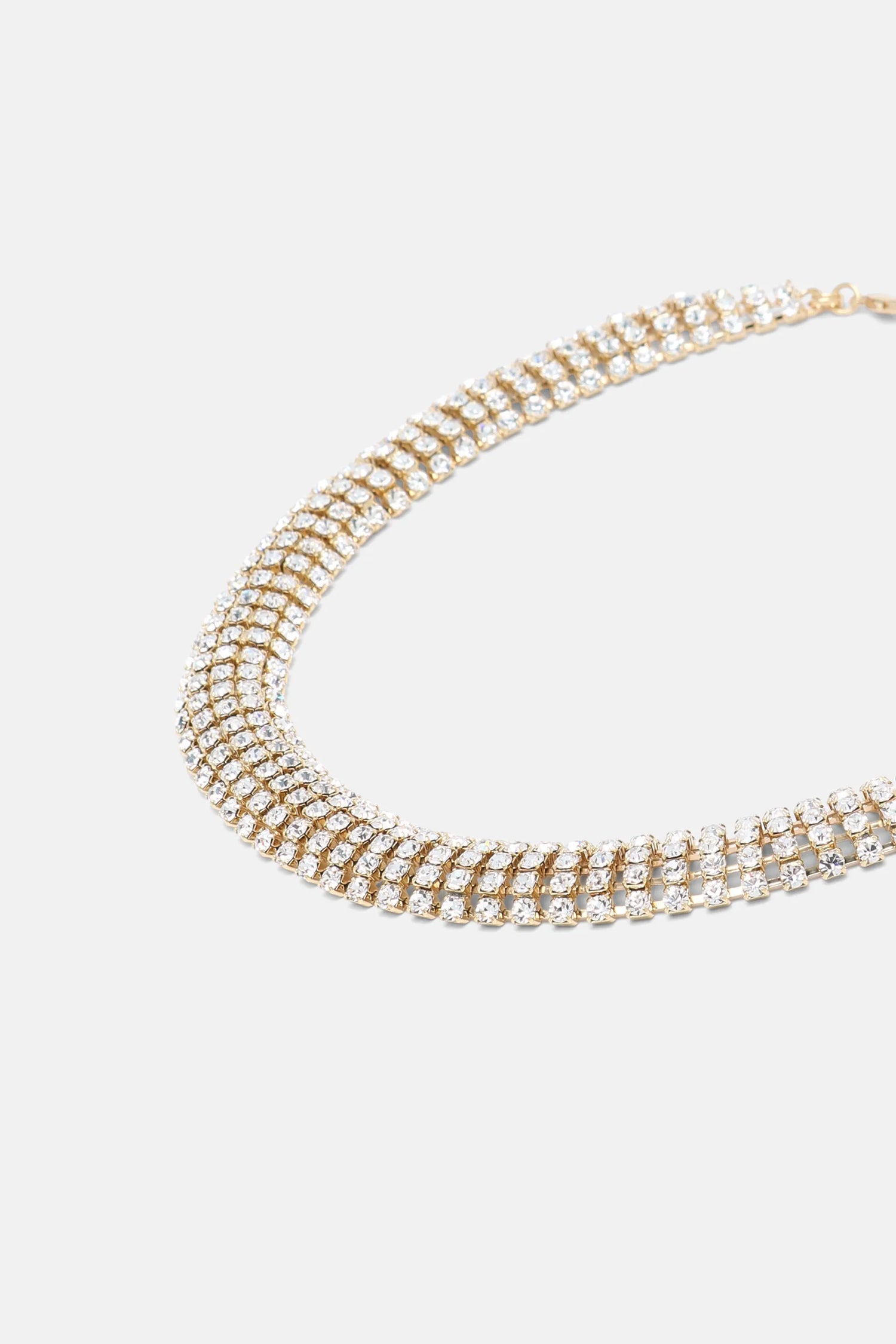 Luisa Spagnoli Nickel/Oro Women Notata - Rhinestone-Embellished Choker Necklace SKU: NOTATA_0001 0002 Image 03