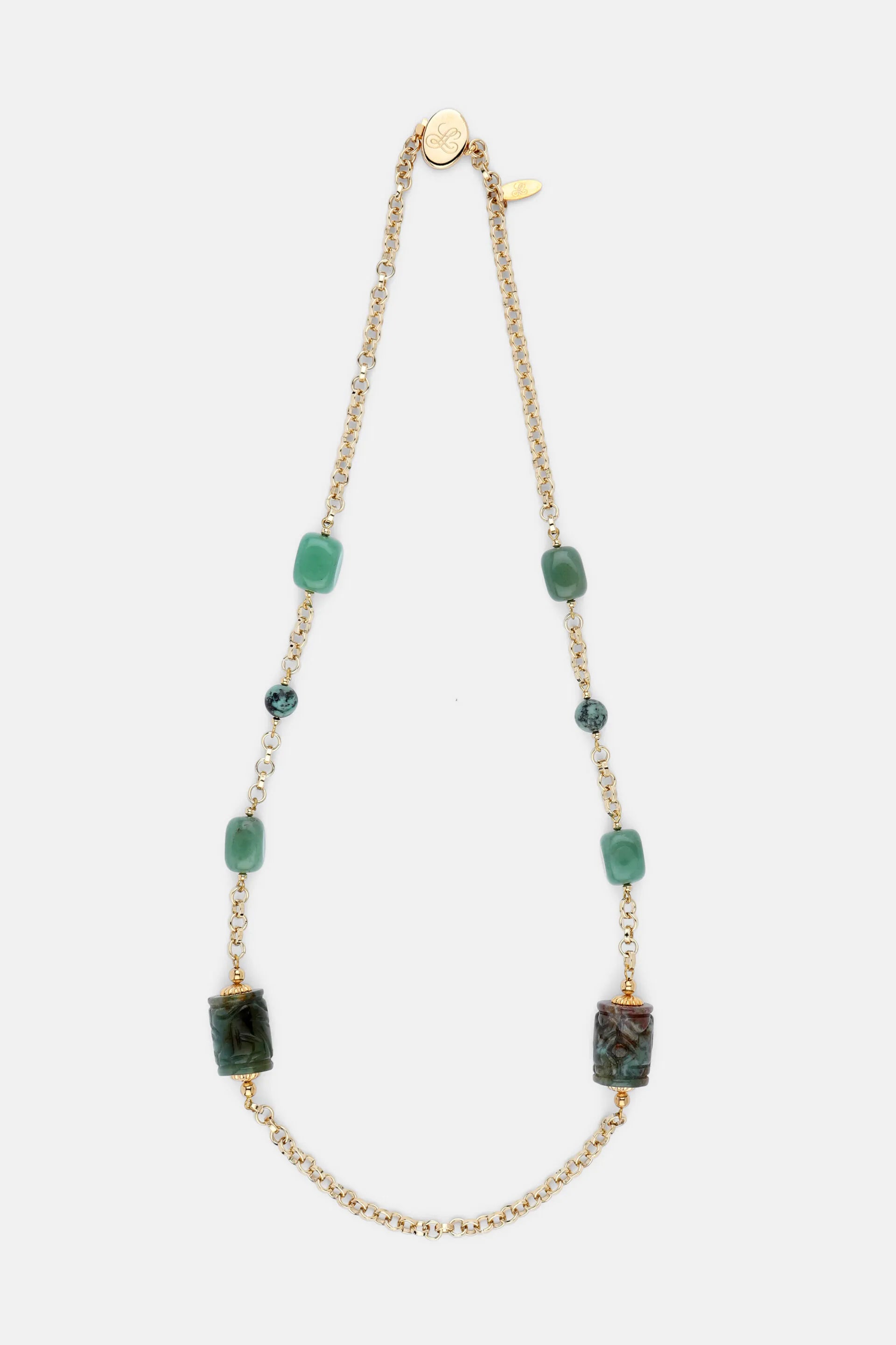 Luisa Spagnoli Toni Verdi/Oro Women Notista - Stone-Embellished Necklace SKU: NOTISTA_1712 0002 Image 01