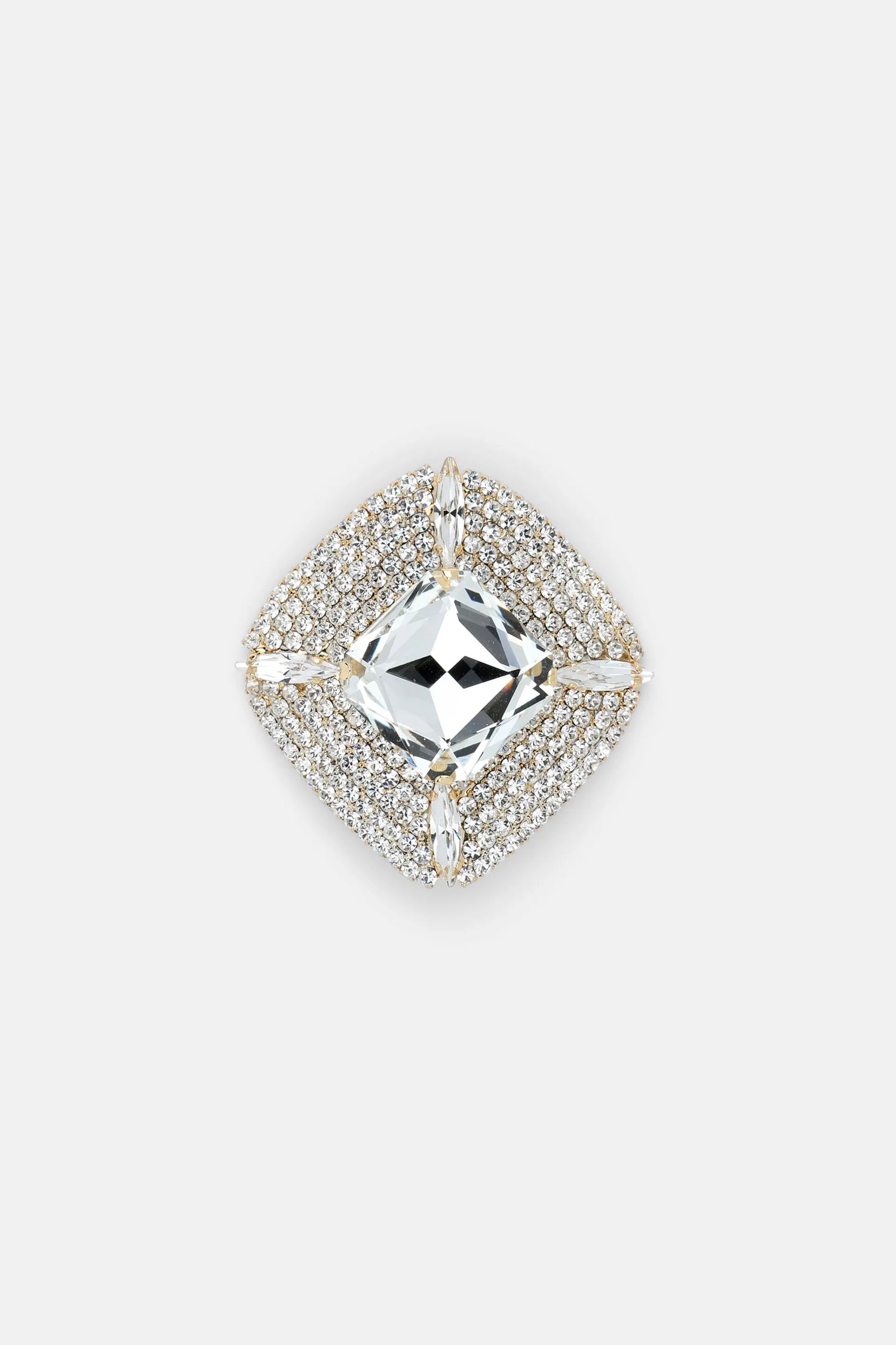 Luisa Spagnoli_Nickel_Nuculana - Cushion-Cut Crystal-Embellished Brooch_NUCULANA_0001 0002_02