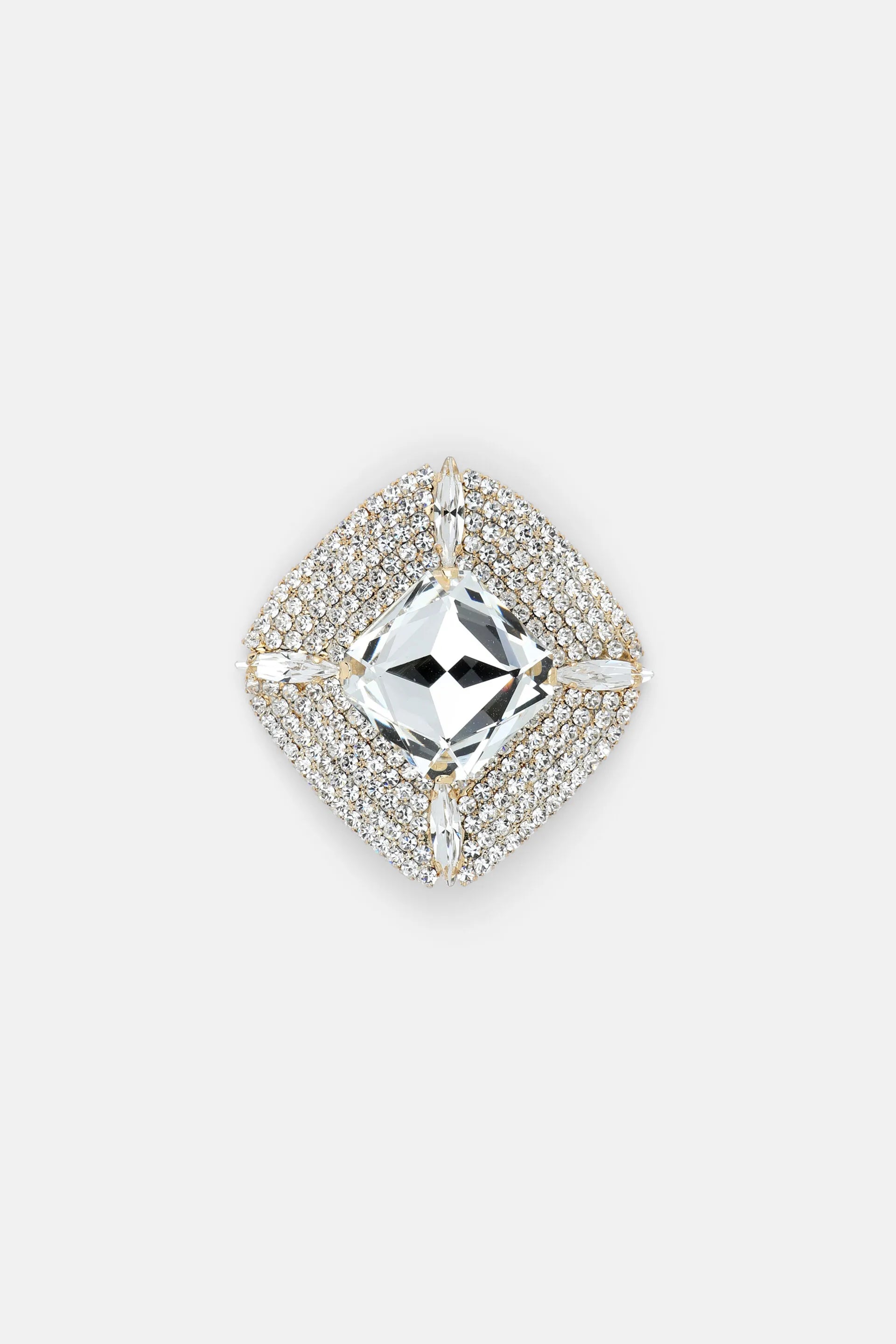 Luisa Spagnoli_Nickel_Nuculana - Cushion-Cut Crystal-Embellished Brooch_NUCULANA_0001 0002_02