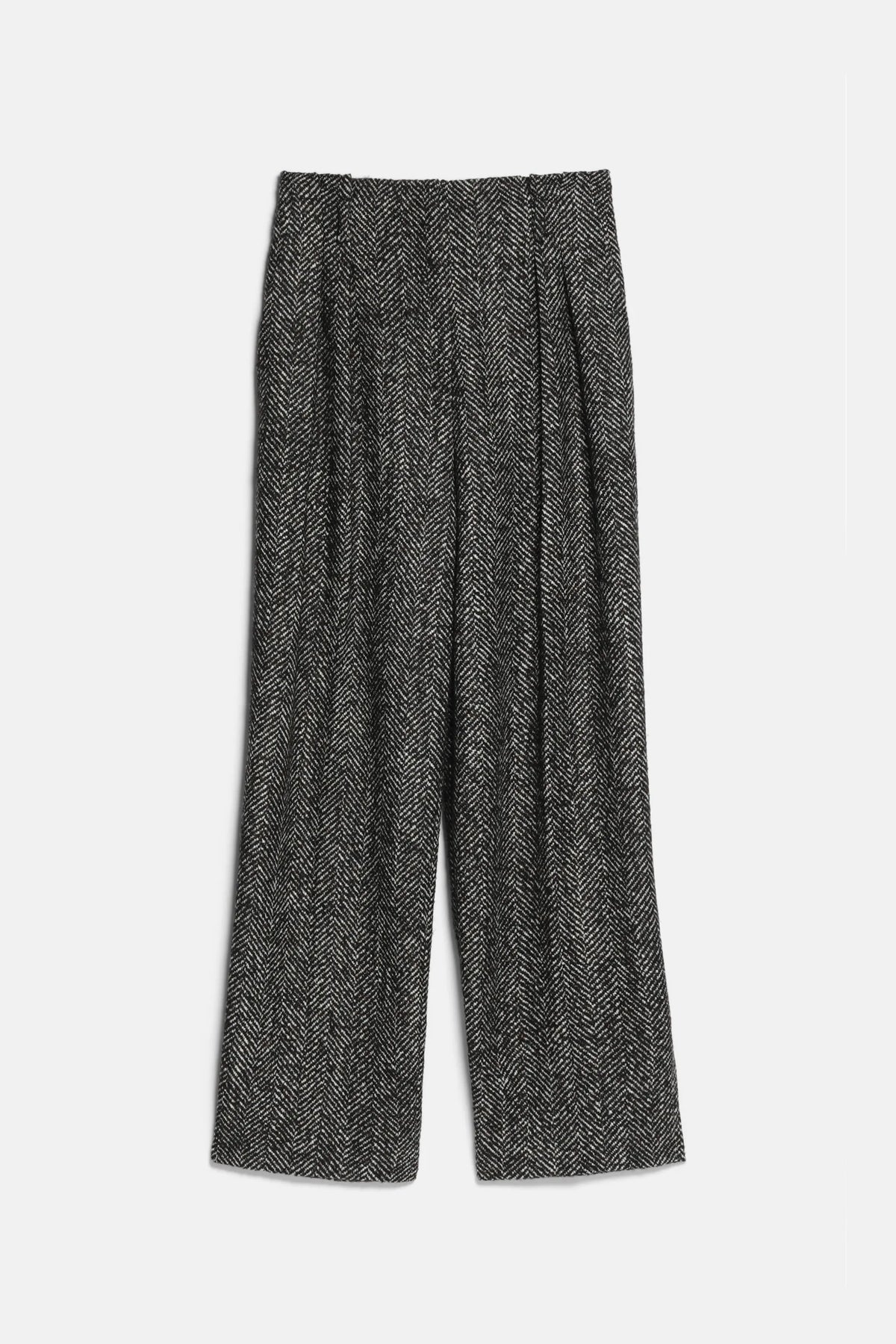 Luisa Spagnoli Var Spinato T.Moro Women Oderisi Loose-Fit Herringbone Pants - Fashion Show SKU: ODERISI_3368 Image 05