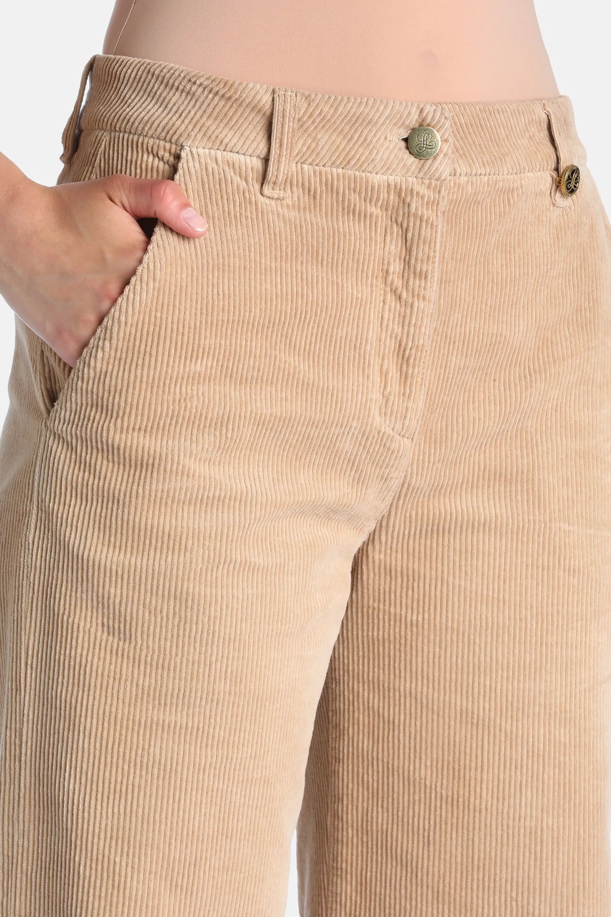 Luisa Spagnoli Sabbia Women Olap - Flared Corduroy Pants SKU: OLAP_1168 Image 03
