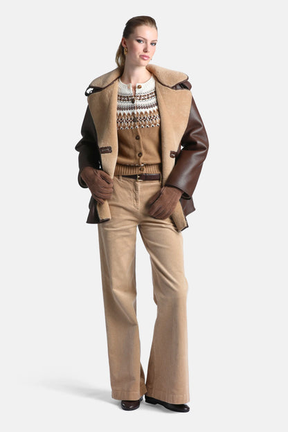 Luisa Spagnoli Sabbia Women Olap - Flared Corduroy Pants SKU: OLAP_1168 Image 04