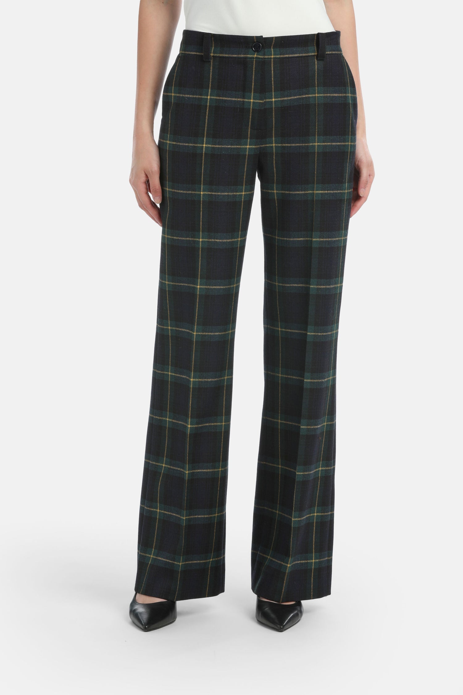 Luisa Spagnoli_Var Verde Blu_Oleggio - Wide-Leg Wool Trousers_OLEGGIO_3011_01