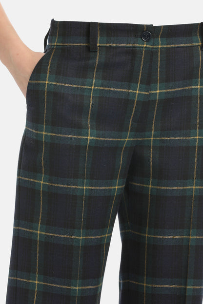 Luisa Spagnoli_Var Verde Blu_Oleggio - Wide-Leg Wool Trousers_OLEGGIO_3011_03