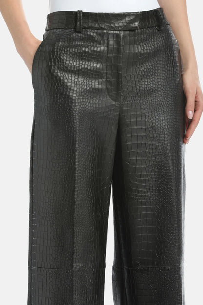 Luisa Spagnoli_Brown_Oleico - Leather Trousers Ð Fashion Show_OLEICO_0976_04