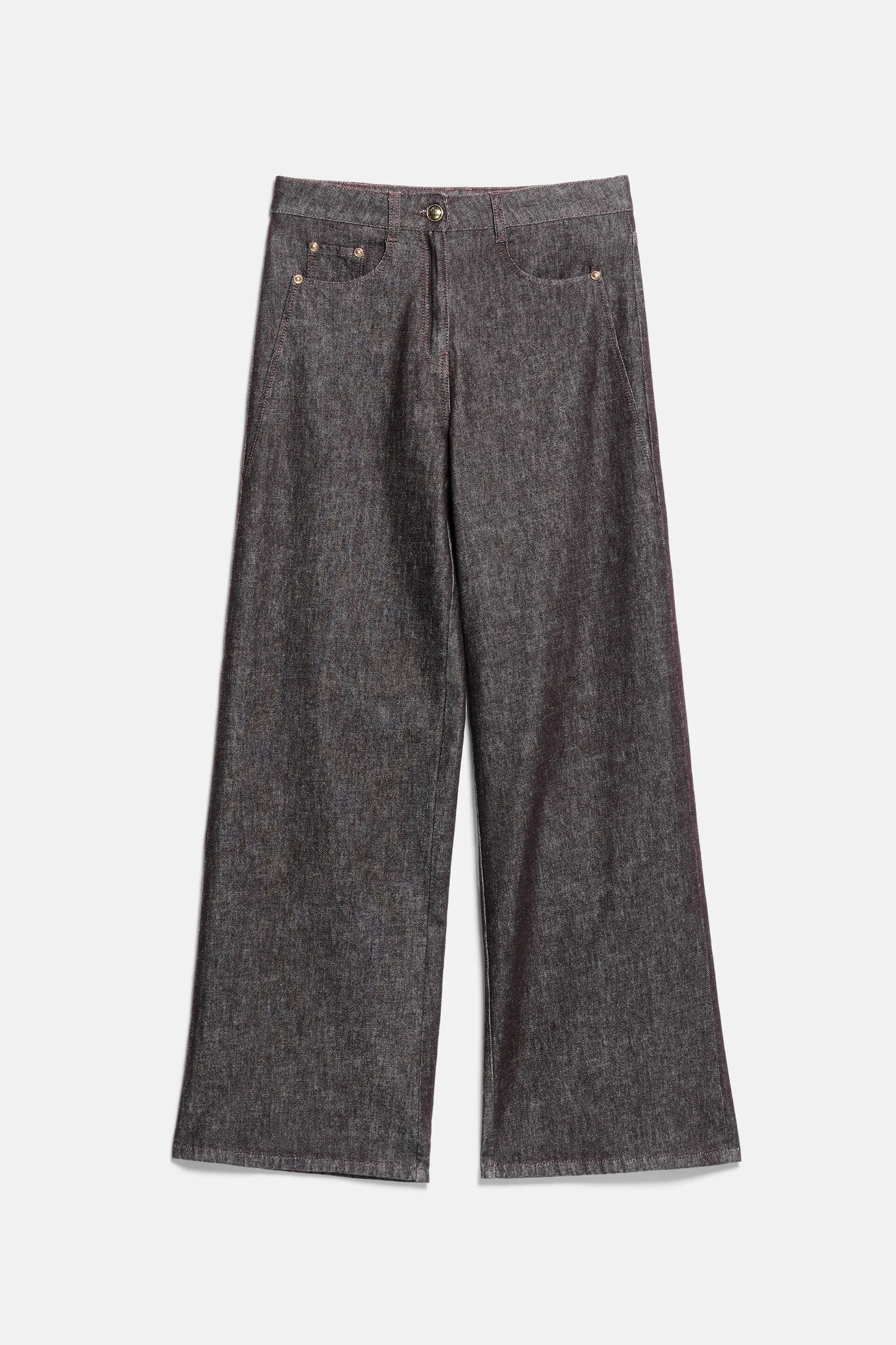 Luisa Spagnoli Marrone Women Opaglio - Regular-Fit Jeans with Heraldic Buttons SKU: OPAGLIO_0927 Image 05