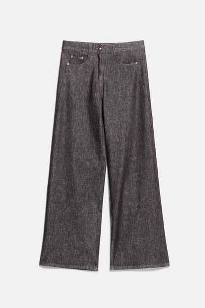 Luisa Spagnoli Marrone Women Opaglio - Regular-Fit Jeans with Heraldic Buttons SKU: OPAGLIO_0927 Image 05